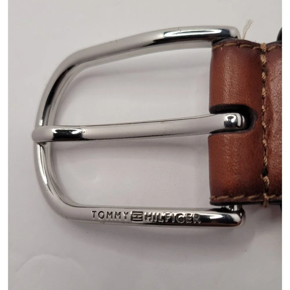 Tommy Hilfiger Mens Genuine Leather Belt Classic Casual Everyday Belt Sz 38
